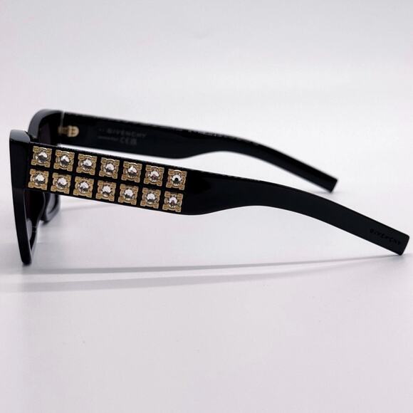 New! Givenchy Elegant Black Sunglasses with Crystals, GV40076I 01A, Authentic main image 7